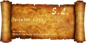 Spieler Lili névjegykártya